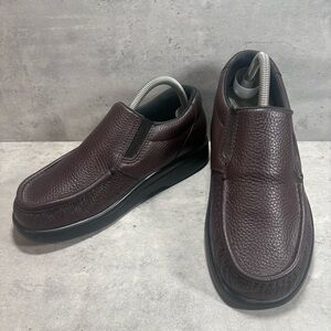 SAS Side Gore Shoes Cordovan Brown Slip On Loafers Breathable Men's Size 7.5W